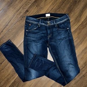 Size 29 Hudson dark wash skinny jeans